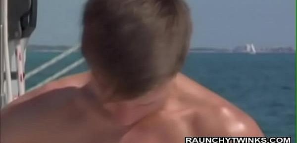  Two Naughty Twinks Fuck On A Sail Boat